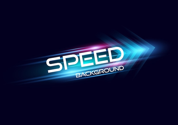 Abstract modern hight speed light arrow line technology effect on black background vector