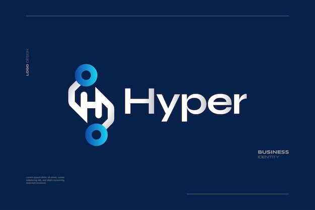 Abstract and Modern Letter H Logo Design with Connected Technology Concept Suitable for Technology Network or Communication Brand Identity