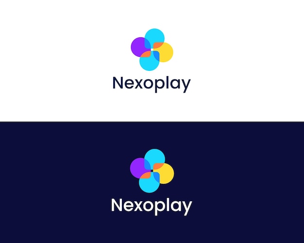 Abstract Modern Play logo with letter N logo template