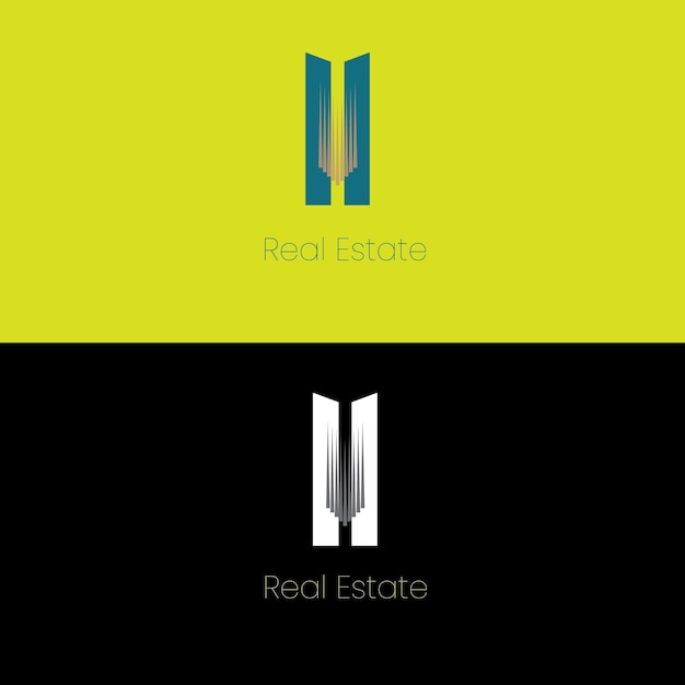 Abstract modern real estate logo design colorful building house real estate logo