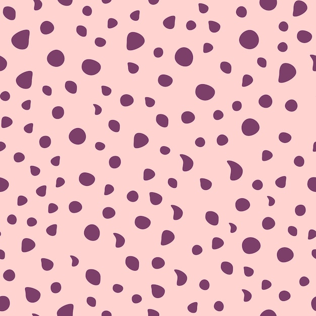 Abstract modern seamless pattern. Doodle dot on pink background.