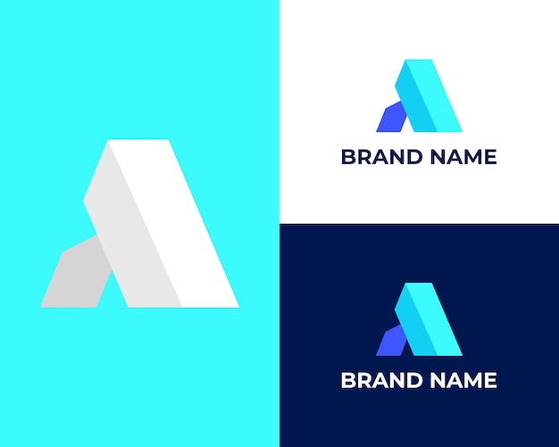 Abstract modern simple letter a logo template vector