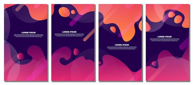 Abstract modern template set background