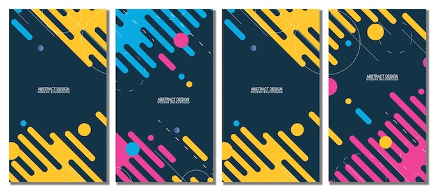 Abstract modern template set background