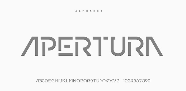 Abstract modern urban alphabet font typography technology electronic movie digital music future logo creative font