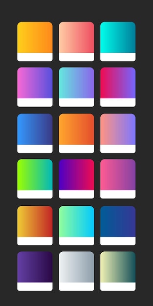 Abstract modern vibrant background gradient collection. modern ui gradient