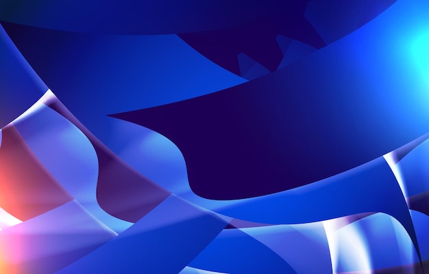 abstract modern wavy stylish with blue color background design template