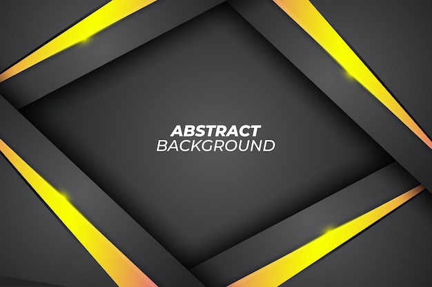 Abstract modern with yellow layer and dark black background design template Premium Vector