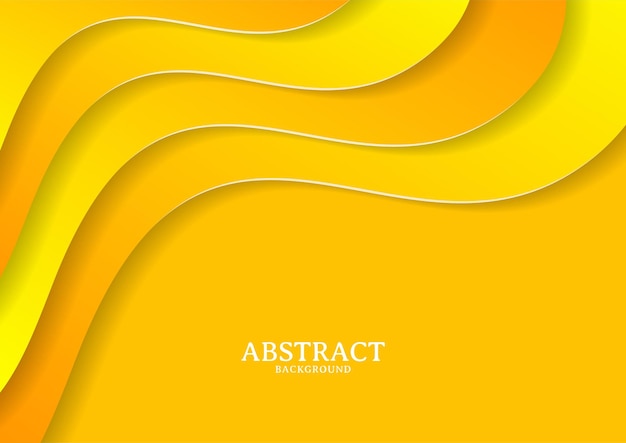 Abstract modern yellow papercut background concept, papercut background design template