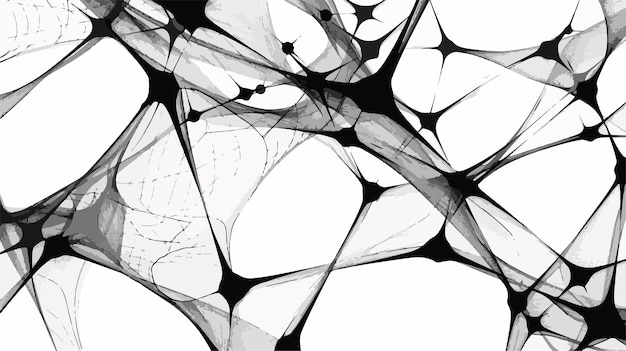 Vector abstract monochrome geometric polygonal structure with lines