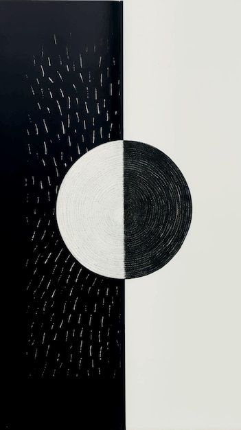 Vector abstract monochrome yinyang art