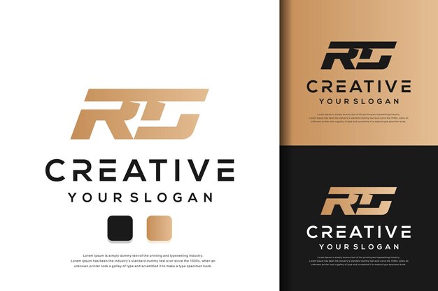 abstract monogram letter rg logo template