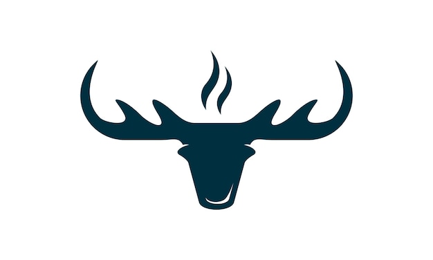 Abstract moose head logo icon