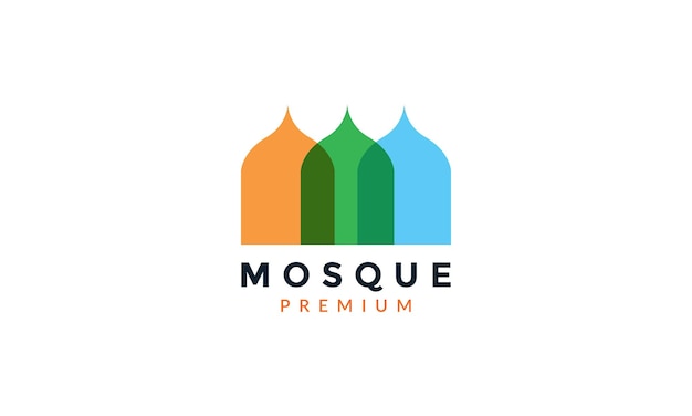 Abstract mosque dome modern logo vector icon illustration design