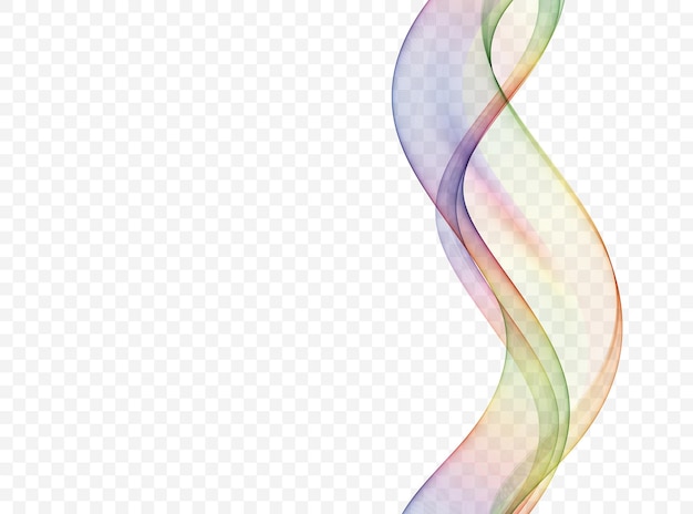 Vector abstract motion smooth color vector rainbow colored transparent wave background