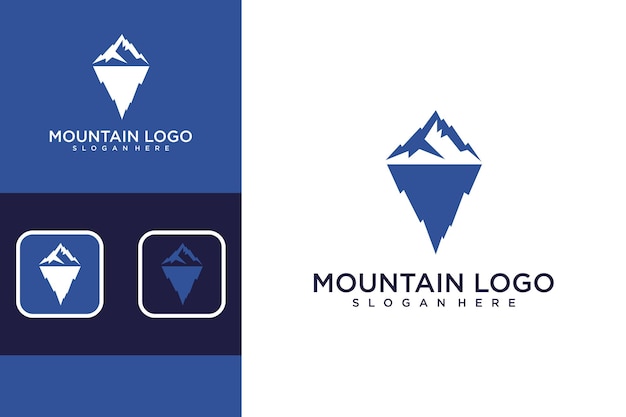 abstract mountain logo design template