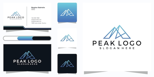 abstract mountain logo design template