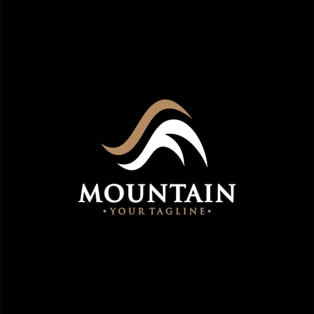 Abstract mountain logo design vector template