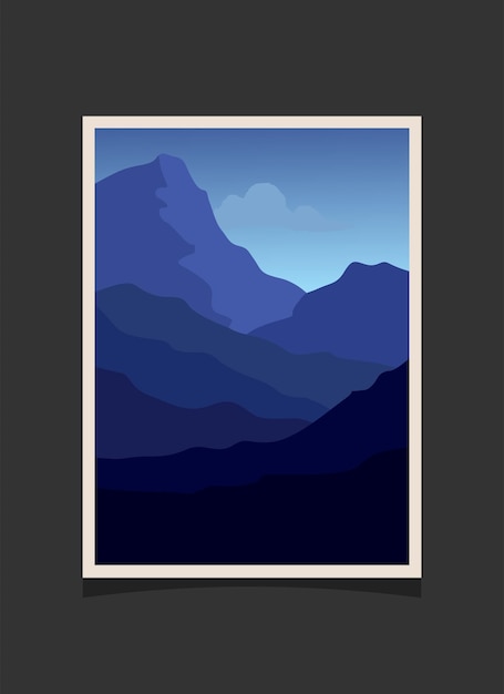 Abstract mountain painting Abstract background Premium Vector