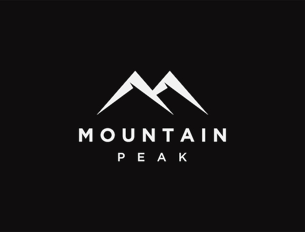 Abstract mountain peak logo icon vector template