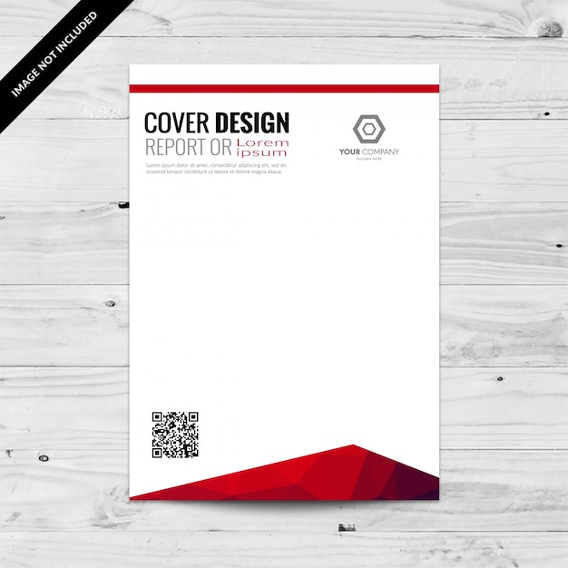 Abstract multi colored cover design template with qr code