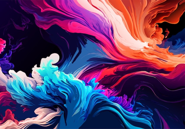 Abstract multicolored backdrop with flowing background