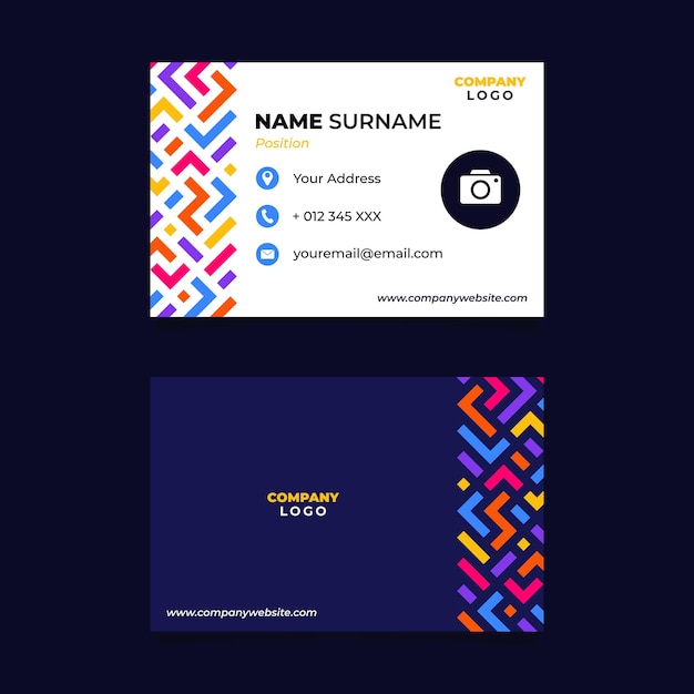 Vector abstract name card design for business or company