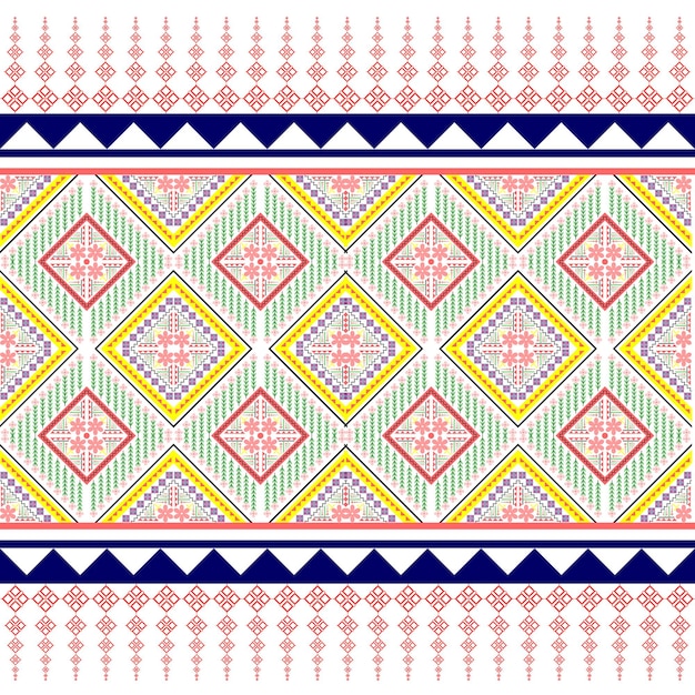 Abstract native thai seamless pattern set