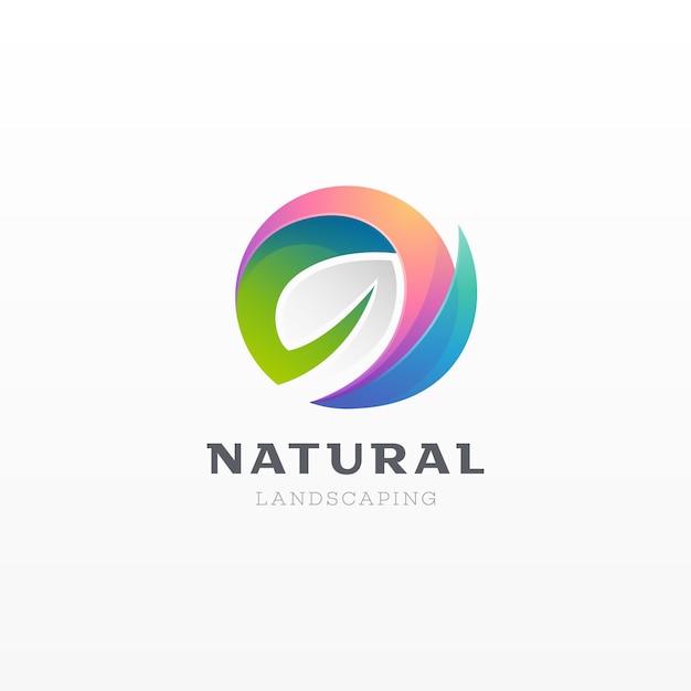 Abstract natural leaf logo 