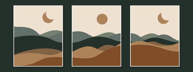 Vector abstract nature landscape vector