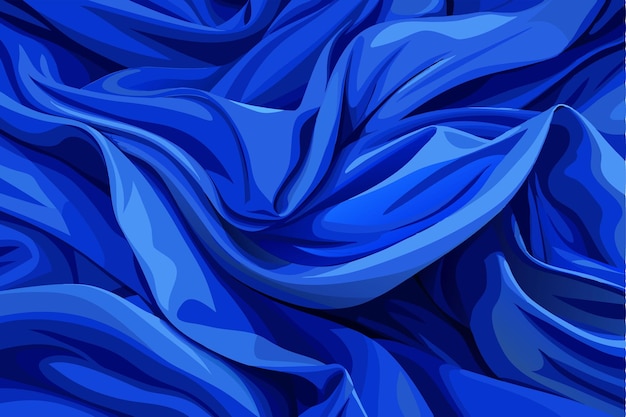 Vector abstract navy blue dark silk cloth waves texture