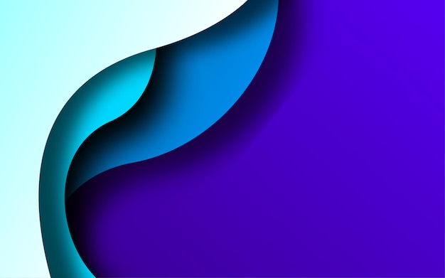 Abstract navy blue wave shape background vector