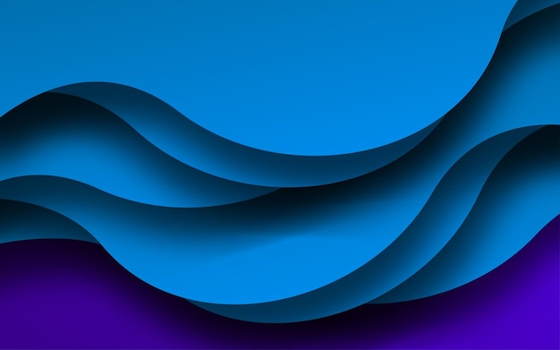 Abstract navy blue wave shape background vector