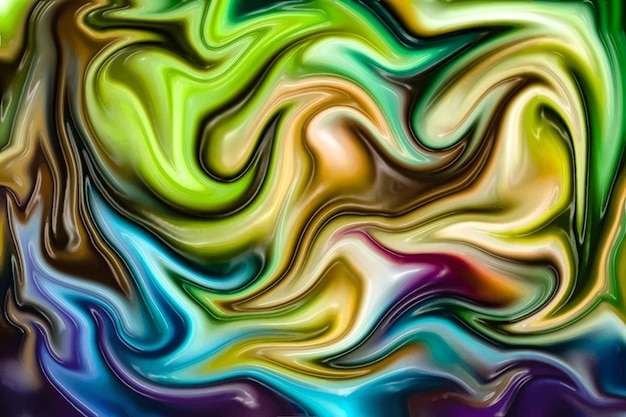 Abstract neon acrylic nebula colors wallpaper