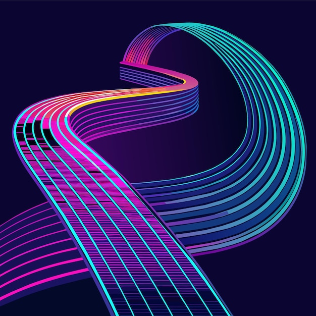 abstract neon line background geometric futuristic colorful beautiful amazing unreal