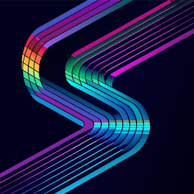 abstract neon line background geometric futuristic colorful beautiful amazing unreal