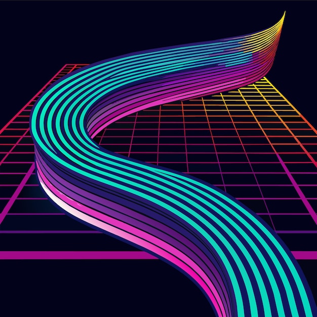 abstract neon line background geometric futuristic colorful beautiful amazing unreal