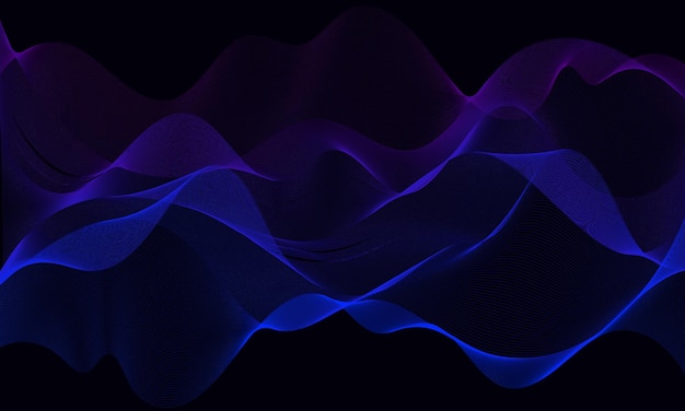 Abstract neon wave background line art Used for landing pages websites banners posters events