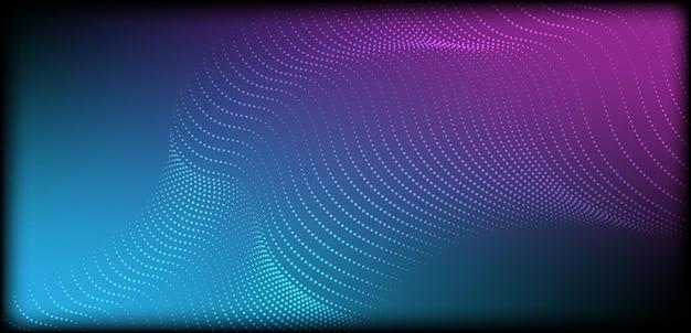 Vector abstract neon wave background