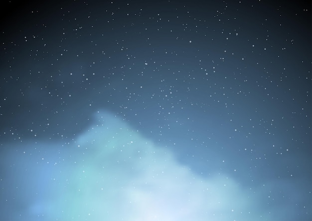 Vector abstract night blue vector starry cloudscape background