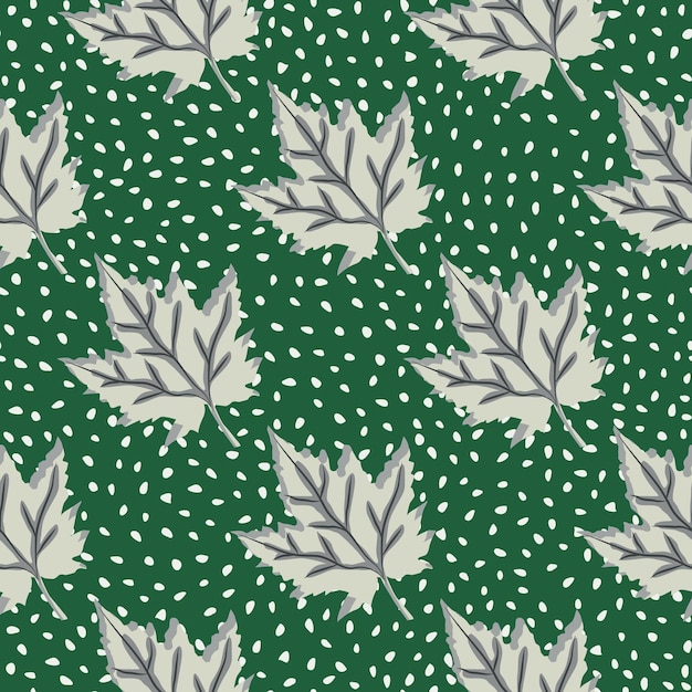 Abstract oak leaves seamless pattern Maple foliage backdrop