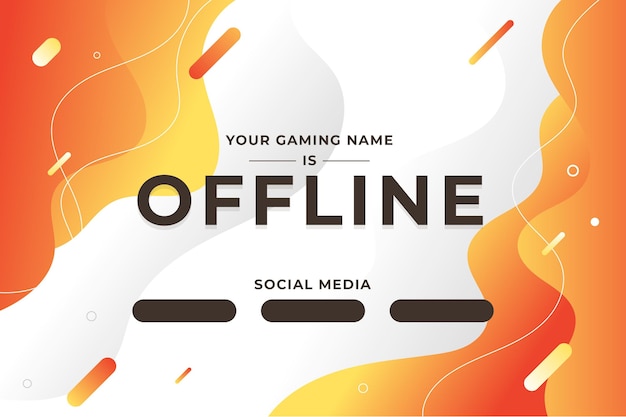 Abstract offline twitch banner design