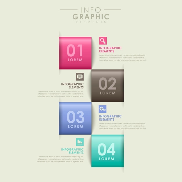 abstract option infographics