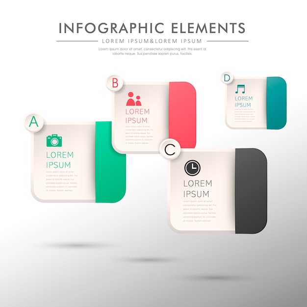 abstract option infographics