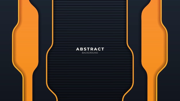 Abstract orange and black background with modern shape