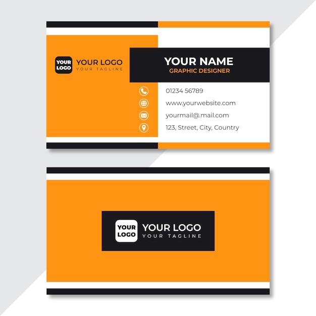 Abstract Orange Business Card