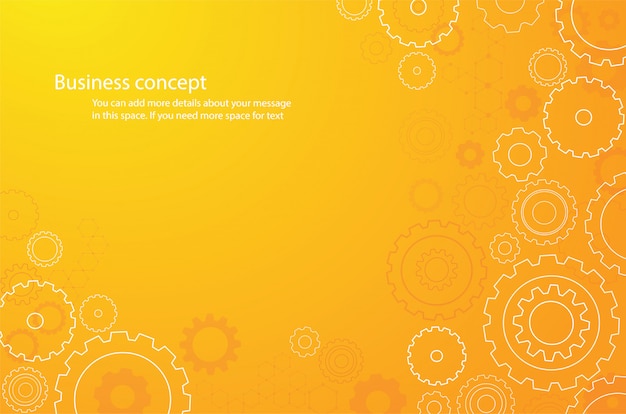 Abstract orange cogs wheel background