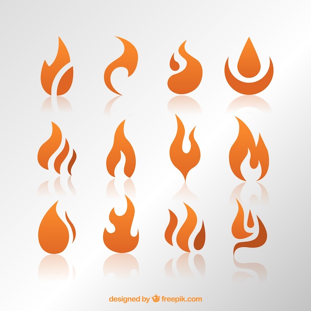 Abstract orange fire flames