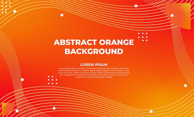 Abstract orange gradient geometric background design