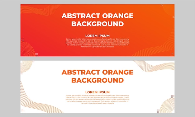 Abstract orange gradient horizontal banner template